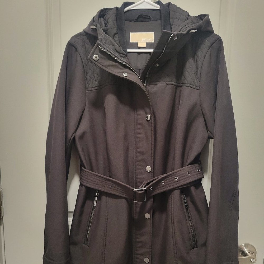 MICHAEL Michael Kors Fleece Lined Trench Coat, Black